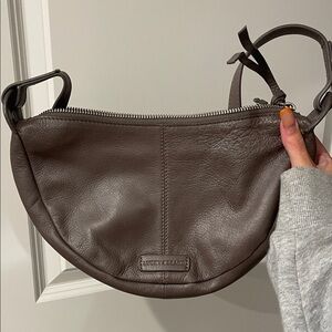Lucky Brand Dark Brown Leather Hobo Bag